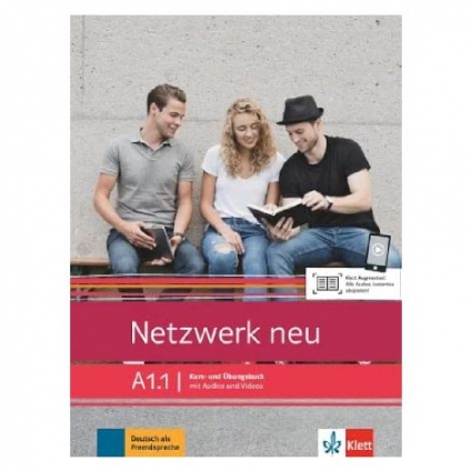 کتاب آلمانی Netzwerk neu A1.1؛ کتاب آموزش زبان آلمانی سطح A1.1 شامل آموزش چهار مهارت اصلی، گرامر، واژگان و تمرین‌های کاربردی برای آمادگی آزمون Goethe A1
