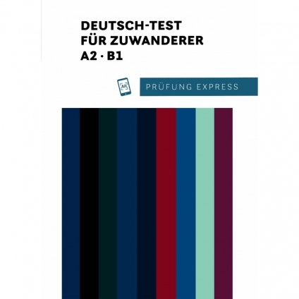 جلد کتاب Prüfung Express Deutsch-Test für Zuwanderer A2-B1 از انتشارات Hueber برای آمادگی آزمون DTZ