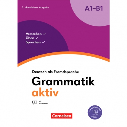 جلد کتاب گرامر آلمانی Grammatik aktiv A1–B1 انتشارات Cornelsen