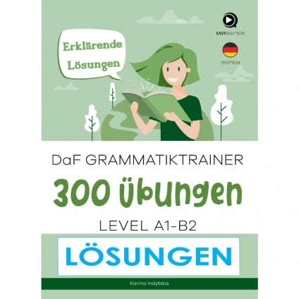 جلد کتاب DaF Grammatiktrainer 300 Übungen A1-B2 Lösungen پاسخنامه گرامر آلمانی