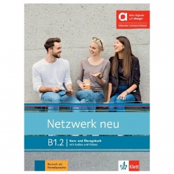 کتاب آلمانی Netzwerk neu B1.2؛ کتاب آموزش زبان آلمانی سطح B1.2 شامل آموزش چهار مهارت اصلی، واژگان، گرامر و تمرین‌های کاربردی برای آمادگی آزمون‌های Goethe-Zertifikat B1، ÖSD B1 و telc Deutsch B1.