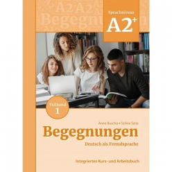 جلد کتاب آلمانی Begegnungen Neu A2+؛ نسخه جدید کتاب آموزش زبان آلمانی سطح A2+ با آموزش واژگان، گرامر، مکالمه و مهارت‌های چهارگانه.