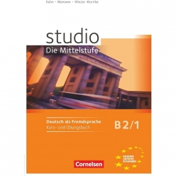  کتاب آلمانی Studio d Die Mittelstufe B2/1؛ کتاب آموزش زبان آلمانی سطح B2 شامل درس، تمرین، گرامر، واژگان و تقویت مهارت‌های چهارگانه.
