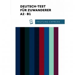 جلد کتاب Prüfung Express Deutsch-Test für Zuwanderer A2-B1 از انتشارات Hueber برای آمادگی آزمون DTZ