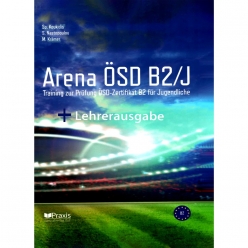 جلد کتاب Arena ÖSD B2/J برای آمادگی آزمون ÖSD Zertifikat B2 für Jugendliche