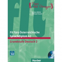 جلد کتاب Fit fürs österreichische Sprachdiplom A2 انتشارات Hueber برای آمادگی آزمون ÖSD A2