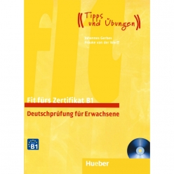 جلد کتاب Fit fürs Zertifikat B1 – Tipps und Übungen انتشارات Hueber برای آمادگی آزمون Goethe-Zertifikat B1