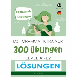 جلد کتاب DaF Grammatiktrainer 300 Übungen A1-B2 Lösungen پاسخنامه گرامر آلمانی