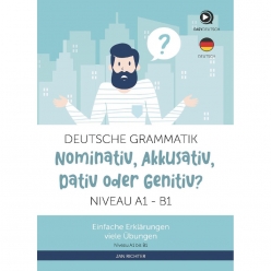 جلد کتاب Deutsche Grammatik Nominativ Akkusativ Dativ oder Genitiv A1 B1